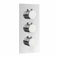 Round Thermostatic Shower Mixer Valve - 3 Way 